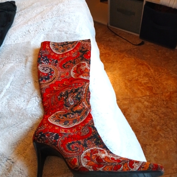 Bronx Stilettos red velvet - Picture 1 of 3